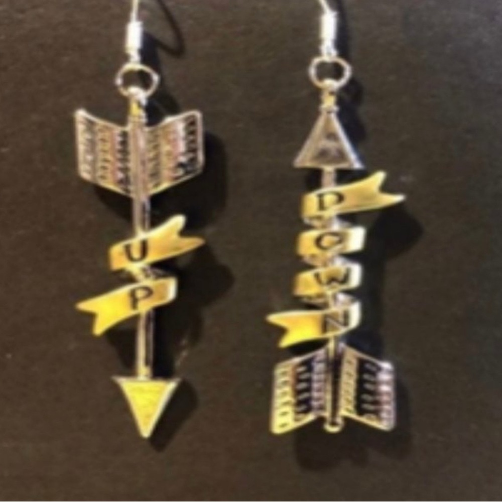Silver and Gold Arrow Earrings